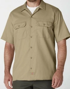 Camisa de Trabajo Dickies Manga Corta Militar Caqui Abotonada 1574KH - Imagen 1 de 1