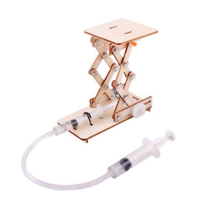 STEM Science Toy: Wood Hydraulic Lift Model for Hands-on Learning