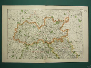 1920 COUNTY MAP of SHROPSHIRE NORTH SHEET ~ SHREWSBURY OWESTRY WREKIN RAILWAYS - Picture 1 of 3