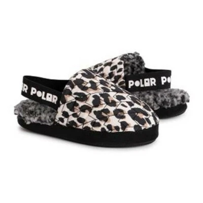 NWT MUK LUKS Women's Leopard Polar Devyn Slingback Slippers M 7-8 - Image 1 of 4