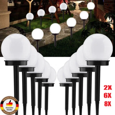 2~8x LED Solar Gartenleuchte Kugel Set Solarleuchte Außen Garten Lampe Leuchte - Bild 1 von 4