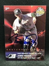 2005 Midwest League All Star James Houser RC Auto Signed Autograph Rays