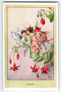 Fairies Lovers Postcard Fairy Fantasy Tree Secrets Rene Cloke Valentine & Sons - Picture 1 of 2