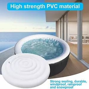 Inflatable Hot Tub Cover with Handle - 4.75Ft Energy Saving Lid for Round Hot - Picture 1 of 8