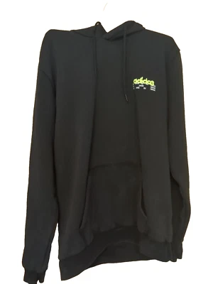 Moletom Adidas Graphics Behind The Trefoil preto usado tamanho médio HC712 - Imagem 1 de 4