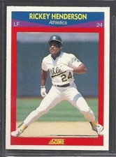 1990 Score Baseball Super Stars - #90 - Rickey Henderson - Oakland A's