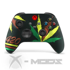 XBOX ONE SERIES CUSTOM CONTROLLER - BLAZE IT UP 420 - CANNABIS - SOFT TOUCH - Picture 1 of 7