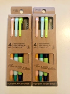 2 PACK Yoobi Evolve Mechanical Pencils 4pk Color Block - Picture 1 of 4