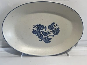 Pfaltzgraff Yorktowne 16" Servierplatte blau oval Vintage - Bild 1 von 6