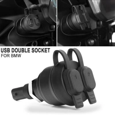 Enchufe adaptador cargador USB doble carga rápida para BMW F850GS F900R R1250GS Foto 1 de 4