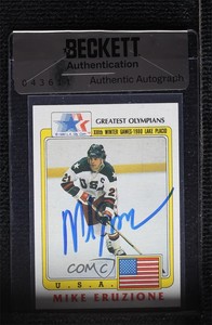 1983 History's Greatest Olympians Mike Eruzione #36 Auto