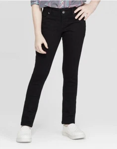 CAT & JACK Ultimate Stretch 10 Girls SKINNY Jeans Black - Picture 1 of 10
