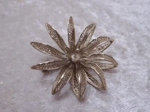 HMVA83 - Diseño Filigrana Broche - Plata - Vintage - Imagen 1 de 6