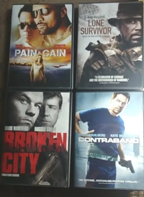 4 Mark Wahlberg Movies: CONTRABAND / LONE SURVIVOR / PAIN & GAIN / BROKEN CITY - Image 1 of 4