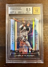 2008 Elite Extra Editions Charlie Blackmon RC Auto /50 BGS 8.5/10 Signatures