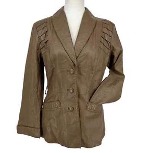 Vintage Avanti Echtlederjacke braun ghained Rindsleder 10 - Bild 1 von 10