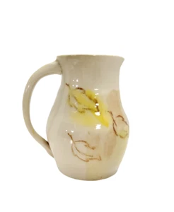 Handmade Art Pottery Pitcher Multicolor Signed - Picture 1 of 9
