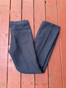 Vintage 80s Levi’s Pants Blue Dacron Polyester Slacks 34x34 - Picture 1 of 10