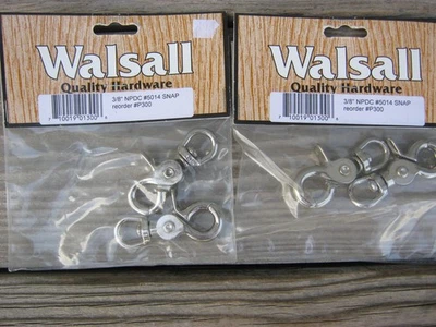 Juego de 4 clips de broches de presión de gatillo de tijera de 3/8" riendas de extremo redondo níquel Foto 1 de 2