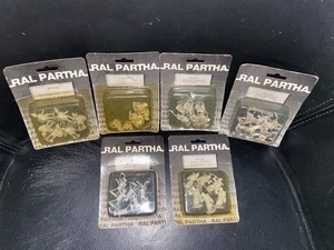 Ral Partha Miniatures Vintage Set Of 6 Packages - Picture 1 of 11