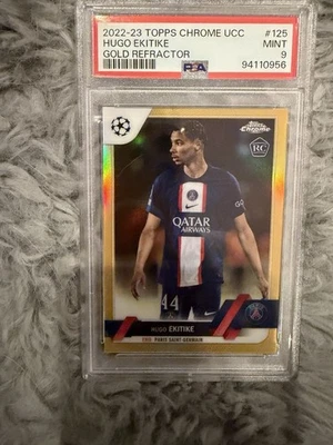 2022-23 Topps Chrome UCC Hugo Ekitike Gold Refractor  /50 - Image 1 of 2