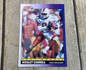Wesley Carroll - 1991 Score #595 - New Orleans Saints Football Card - Rookie - Picture 1 of 6