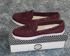 Driver Club USA Vancouver Größe US 10,5 Damen Samt �� Halbschuhe Weinrot Nubuk - Bild 1 von 3