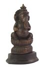 Vintage en Bois Ganesha Figurine Hindou Sainte Religieux Décoratifs Sculpture
