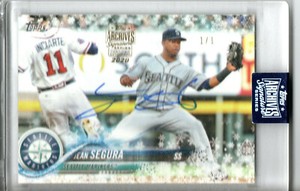 2020 Topps Archives Signature Series Baseball Autograph Jean Segura Auto 1/1