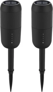 2 Pack Outdoor Bluetooth Waterproof Solar Powered Speakers Optional Stakes Music - Picture 1 of 6