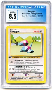 CGC 8.5 NM/MINT+ French Porygon Base Set 1. Edition Pokemon 39/102 -92 - Bild 1 von 2