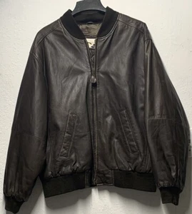 Cooper Men’s Bomber Jacket Brown Very Soft Lamb Nappa Leather Size L - Picture 1 of 9