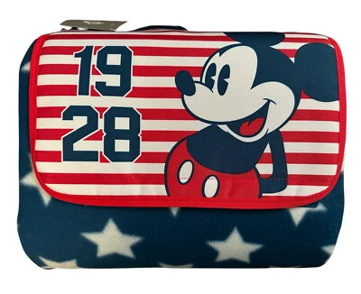Disney Mickey Mouse Americana 70x80 Picnic USA Patriotic Fleece Beach Blanket - Image 1 of 4