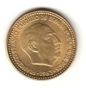 ESPAÑA 1 peseta 1963 *19* *63* calidad S/C Francisco Franco Caudillo de España - Picture 1 of 2