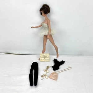 Vintage Barbie 1960s Ballerina Outfit #989 Leotard Tutu Tights Bag Shoe Dance - Picture 1 of 12