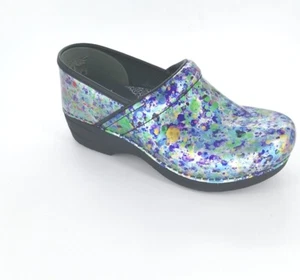 7196 Dansko Womens XP 2.0 Watercolor Dots Patent Clog Size 39 EU 8.5-9 US - Picture 1 of 9