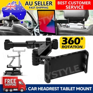 Extendable Car Back Seat Headrest Long Mount Universal Holder iPad Tablet Rotate - Picture 1 of 11