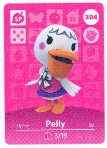 Pelly #204 - Amiibo Card - Animal Crossing Series 3 - Authentic Nintendo Genuine - Picture 1 of 2