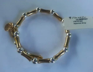 Alex und ANI MYKONOS Armreif Armband Neu mit Etikett Perlen Wickel Vintage 66 Gold und Silber - Bild 1 von 1