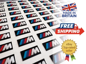 5X BMW M SPORT ALEACIÓN RUEDA INSIGNIA GEL PEGATINA EMBLEMA CALCOMANÍA BMW 17MM X 9MM. - Imagen 1 de 3