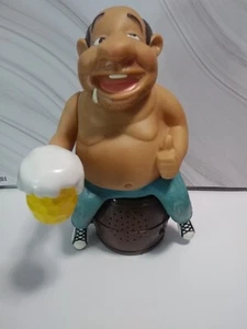 Vintage Happy Drinker On A Barrel Drinking - Picture 1 of 5