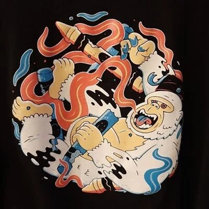 Degen Ape Academy Shirt Herren Large schwarz Grafik T-Shirt Blockchain Buntstift Artsy - Bild 1 von 7