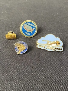 Set of 4 Vintage USAir PSA Pins local 2707 Airline Division 1949 1988 1B of T  - Picture 1 of 6