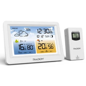 Raddy WM6 Weather Station | Wireless Thermometer Hygrometer | Mold Risk Alert - Bild 1 von 10