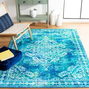 Safavieh Power Loomed Bahia Collection Blue / Green Area Rugs - BAH162M - Picture 1 of 7