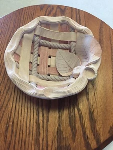 Hand Made Tri Color Clay Basket 6” D X 2” T - Picture 1 of 5