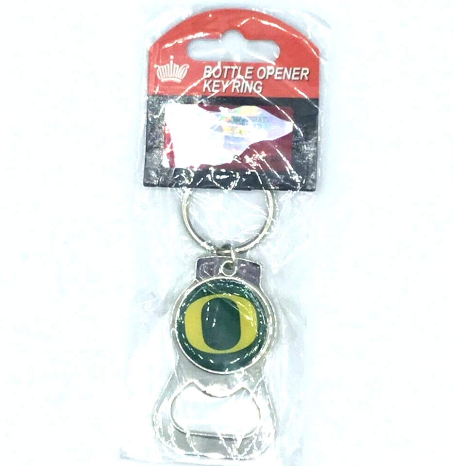 OREGON DUCKS BOTTLE OPENER KEYCHAIN BY RICO FREE SHIP - Image 1 of 1