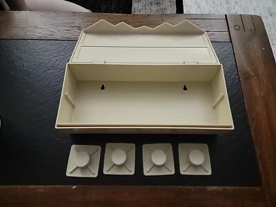 Vintage Tupperware Wax Paper Foil Holder Wall Dispenser Almond 1572-4 - Image 1 of 3