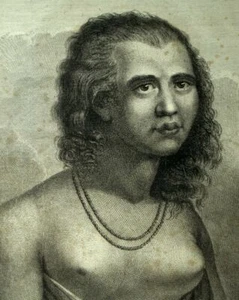 UNE FEMME DE EAOO EN OCEANIE Gravure estampe du voyage de James COOK 1774 - Picture 1 of 2