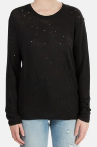 IRO - Camiseta M. LARGA Modelo Marvina Lino Negro & Agujeros Talla M = 38 - New - Imagen 1 de 5